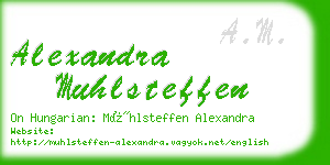 alexandra muhlsteffen business card